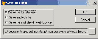   Save As HTML
